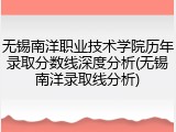 无锡南洋职业技术学院历年录取分数线深度分析(无锡南洋录取线分析)