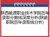 陕西能源职业技术学院历年录取分数线深度分析(陕能职院历年录取线分析)