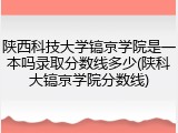 陕西科技大学镐京学院是一本吗录取分数线多少(陕科大镐京学院分数线)