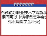 克孜勒苏职业技术学院就读期间可以申请哪些奖学金(克职院奖学金种类)