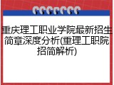 重庆理工职业学院最新招生简章深度分析(重理工职院招简解析)