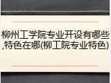 柳州工学院专业开设有哪些,特色在哪(柳工院专业特色)