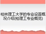 桂林理工大学的专业设置概况介绍(桂理工专业概览)