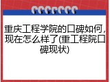 重庆工程学院的口碑如何，现在怎么样了(重工程院口碑现状)