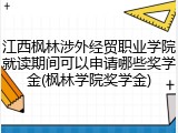 江西枫林涉外经贸职业学院就读期间可以申请哪些奖学金(枫林学院奖学金)