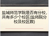 盐城师范学院是否有分校，共有多少个校区(盐师院分校及校区数)