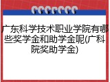 广东科学技术职业学院有哪些奖学金和助学金呢(广科院奖助学金)