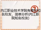 内江职业技术学院有哪些知名校友，简单分析(内江职院知名校友)
