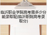 临沂职业学院高考需多少分能录取呢(临沂职院高考录取分)