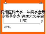 锦州医科大学一年奖学金最多能拿多少(锦医大奖学金上限)