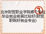 北京财贸职业学院哪个专业毕业就业前景比较好(财贸职院好就业专业)
