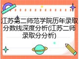 江苏第二师范学院历年录取分数线深度分析(江苏二师录取分分析)