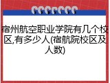宿州航空职业学院有几个校区,有多少人(宿航院校区及人数)