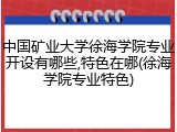 中国矿业大学徐海学院专业开设有哪些,特色在哪(徐海学院专业特色)