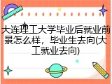 大连理工大学毕业后就业前景怎么样，毕业生去向(大工就业去向)