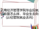 云南经济管理学院毕业后就业前景怎么样，毕业生去向(云经管院就业去向)