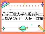 辽宁工业大学有没有院士，大概多少(辽工大院士数量)