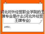 河北对外经贸职业学院的王牌专业是什么(河北外经贸王牌专业)