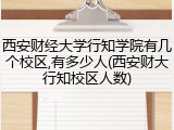 西安财经大学行知学院有几个校区,有多少人(西安财大行知校区人数)