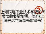 上海民远职业技术学院的图书馆藏书量如何，简介(上海民远学院图书馆藏书)
