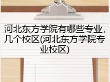 河北东方学院有哪些专业，几个校区(河北东方学院专业校区)