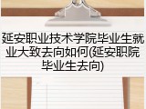 延安职业技术学院毕业生就业大致去向如何(延安职院毕业生去向)
