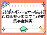 成都航空职业技术学院共开设有哪些类型奖学金(成航奖学金种类)