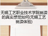 无锡工艺职业技术学院就读的真实感觉如何(无锡工艺就读体验)