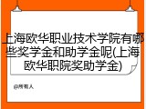 上海欧华职业技术学院有哪些奖学金和助学金呢(上海欧华职院奖助学金)