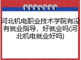 河北机电职业技术学院有没有就业指导，好就业吗(河北机电就业好吗)