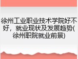 徐州工业职业技术学院好不好，就业现状及发展趋势(徐州职院就业前景)