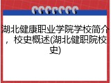 湖北健康职业学院学校简介，校史概述(湖北健职院校史)