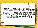 广西机电职业技术学院就读期间可以申请哪些奖学金(桂机电奖学金种类)