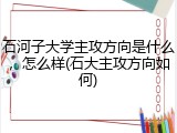 石河子大学主攻方向是什么，怎么样(石大主攻方向如何)