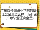 广东碧桂园职业学院的毕业证含金量怎么样，为什么(广碧毕业证含金量)