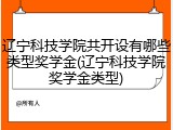 辽宁科技学院共开设有哪些类型奖学金(辽宁科技学院奖学金类型)