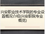 兴安职业技术学院的专业设置概况介绍(兴安职院专业概览)