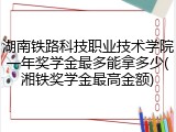 湖南铁路科技职业技术学院一年奖学金最多能拿多少(湘铁奖学金最高金额)
