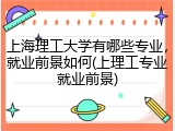 上海理工大学有哪些专业，就业前景如何(上理工专业就业前景)