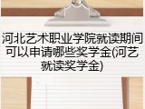 河北艺术职业学院就读期间可以申请哪些奖学金(河艺就读奖学金)