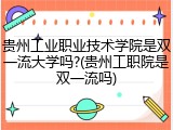贵州工业职业技术学院是双一流大学吗?(贵州工职院是双一流吗)