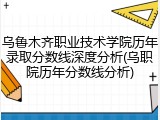 乌鲁木齐职业技术学院历年录取分数线深度分析(乌职院历年分数线分析)