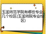 玉溪师范学院有哪些专业，几个校区(玉溪师院专业校区)