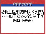 湖北工程学院新技术学院毕业一般工资多少钱(湖工新院毕业薪资)