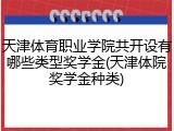 天津体育职业学院共开设有哪些类型奖学金(天津体院奖学金种类)