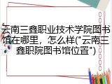 云南三鑫职业技术学院图书馆在哪里，怎么样("云南三鑫职院图书馆位置")