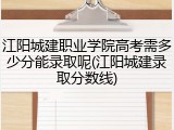 江阳城建职业学院高考需多少分能录取呢(江阳城建录取分数线)