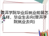 普洱学院毕业后就业前景怎么样，毕业生去向(普洱学院就业去向)