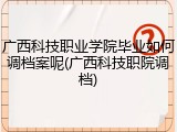 广西科技职业学院毕业如何调档案呢(广西科技职院调档)