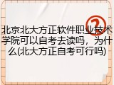 北京北大方正软件职业技术学院可以自考去读吗，为什么(北大方正自考可行吗)